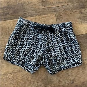 Black and white cloth shorts